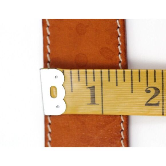 Stone Mountain TAN BROWN GENUINE LEATHER 1 3/8"Wd CASUAL WOMEN'S BELT Sz S (G10 - Picture 10 of 14